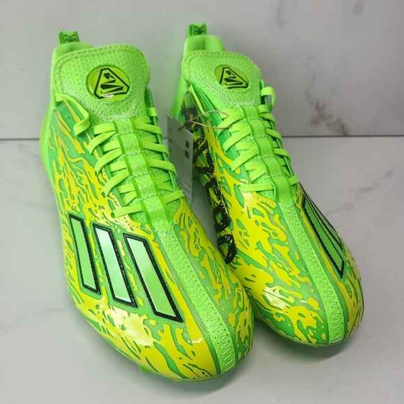 Adidas Adizero 12.0 POISON Solar Green Men's Football Cleats - Picture 3 of 10